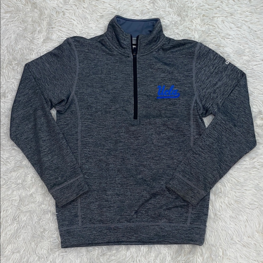 UCLA Large Sweatshirt Adidas Team Issue 1/4 Zip Pullover Mens S Gray Climaware